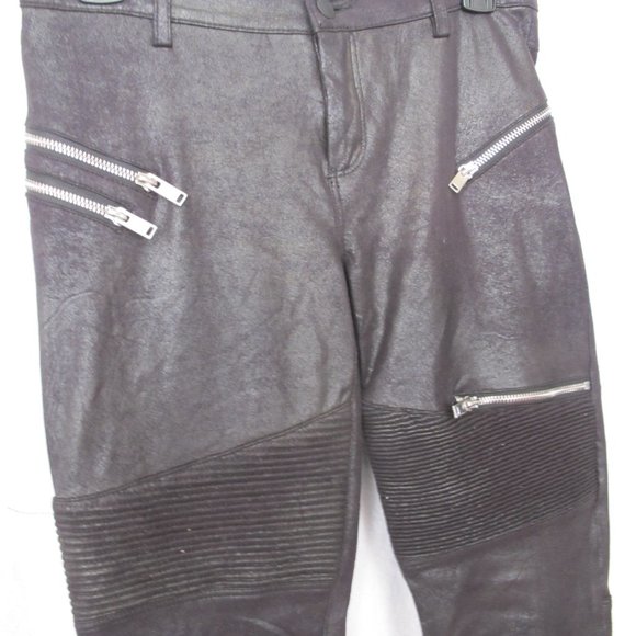 Zara Faux Leather Coated Denim - XS - Picture 1 of 14